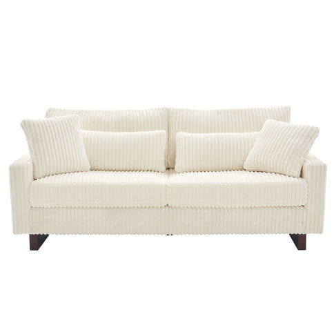 Modern Loveseat Sofa With 4 Pillows