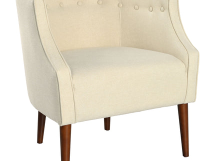 Contemporary Upholstered Club Chair With Button Tufting