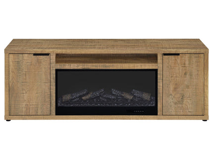 Lodi - 2 Door Fireplace TV Stand - Mango Color