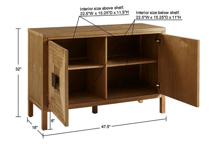 Accent Cabinet With Adjustable Shelves - Natural