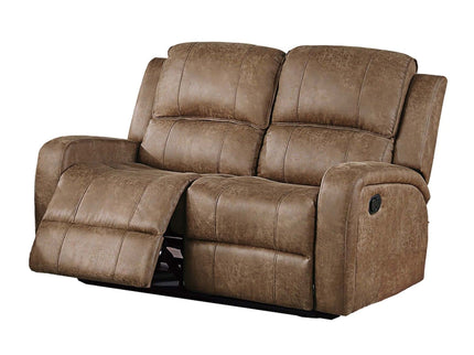 Manual Reclining Loveseat With Horizontal And Vertical Tufting