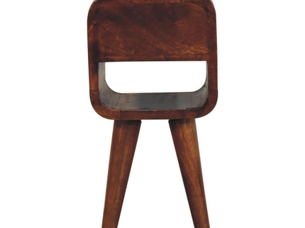 Mini California Curved Nightstand Wth Lower Slot