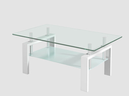 Tempered Glass Table With Storage