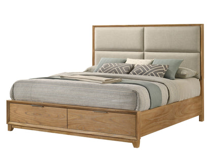 Contemporary Storage Platform Bed With Ultra Plush Headboard