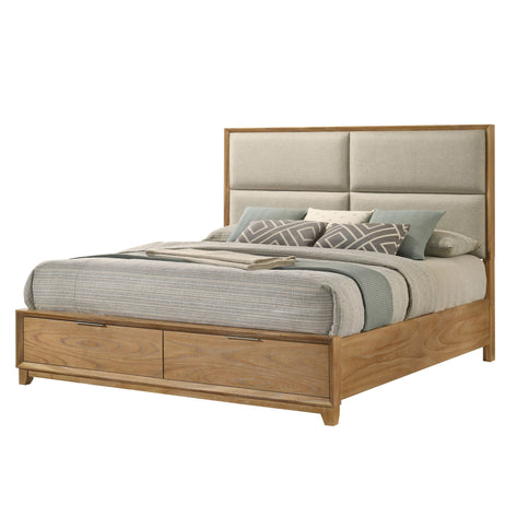 Contemporary Storage Platform Bed With Ultra Plush Headboard