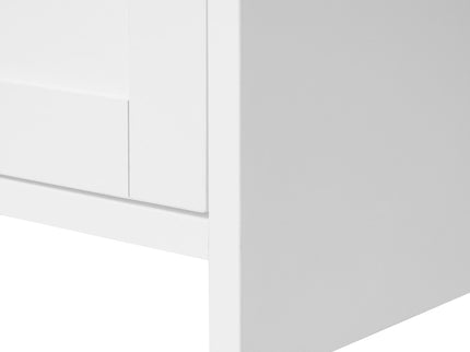 Hollow Pattern 2 Door 3 Drawer Wardrobe, The Collision Of Wood Color, Suitable For Bedrooms And Dressing Rooms - White
