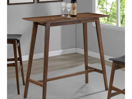 Rectangular Bar Table With Tapered Legs - Walnut