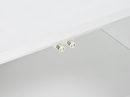 Modern 4 Door Sideboard With Creative Carved Surface And Adjustable Shelves