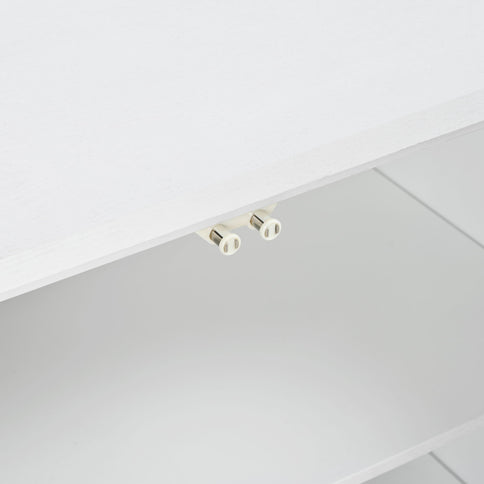 Modern 4 Door Sideboard With Creative Carved Surface And Adjustable Shelves