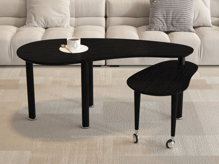 Rotatable Cocktail Table With Solid Legs, 360 Degree Rotating