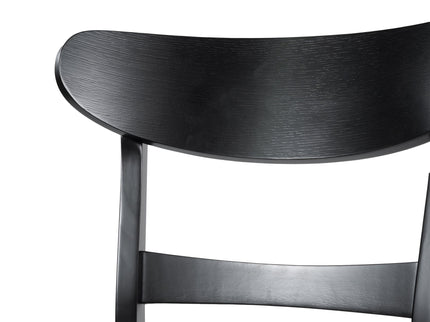 Mid Century Dining Chairs With Cushioned Seats And Wood Frame (Set of 2)
