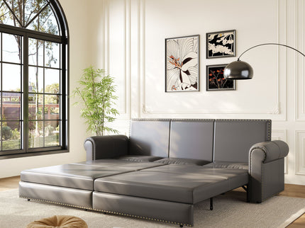 Chesterfield Sofa & Pull Out Bed