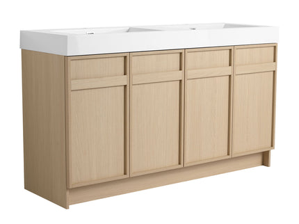 Freestanding Bathroom Vanity With Resin Sink & Soft Close Cabinet Doors