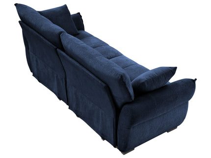 Modern Sofa & Pillows, Textured Cover, High Rebound Cushions