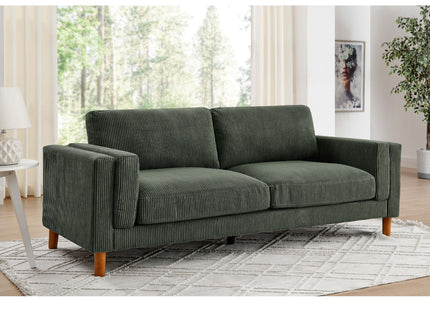 Upholstered Square Arm Sofa - Dark Green