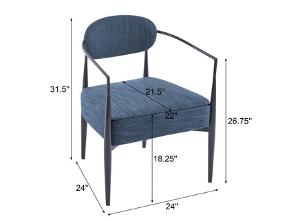 Modern Upholstered Accent Armchair With Pocket Spring Seat