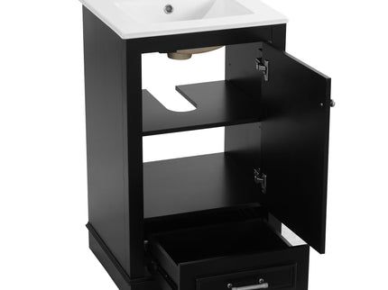 20" Bathroom Vanity With Sink, 1 Drawer, Freestanding Single Set
