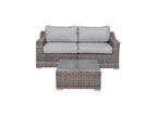 Light Brown / 2 Pc. 2 Seater Sofa With Table