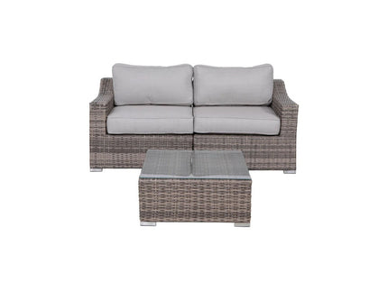 Outdoor Wicker Conversation Set With Cushions, All Weather
