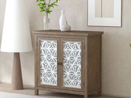 Storage Cabinet, Organizer - Brown Antique White