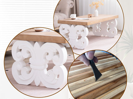 Ornate Scroll Base Coffee Table