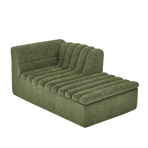 Upholstered L-Shaped Modular Sectional Sofa With Chaise, Wave-Shaped Armrest