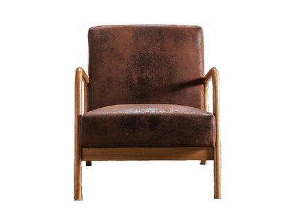 Classic Mid-Century Modern Accent Chairs, Open Framed Armchair With Cushioning