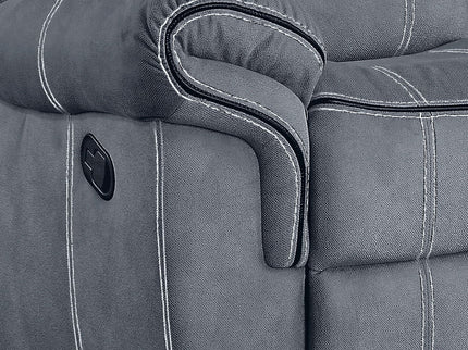 Zubaida - Two Tone Recliner Sofa With USB Port Drop Down Table