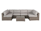 Dark Gray / 2 Pc. U-Shaped Sectional, Table
