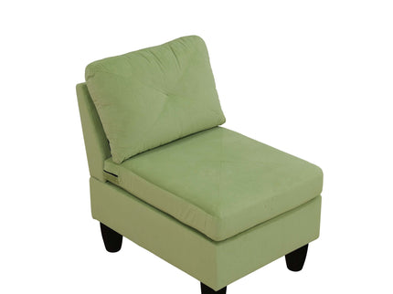 Modular L - Shaped Sectional Sofa, 6 Seater, 4 Piece Couch With Chaise - Green