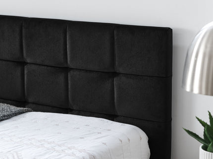 Mid-Century Storage Upholstered Tufted Bed Frame With Backrest And Armrests
