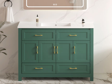 Bathroom Vanity With Sink Combo, 4 Soft Close Doors And 4 Drawers