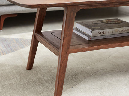 Low Coffee Table With Storage Shelf