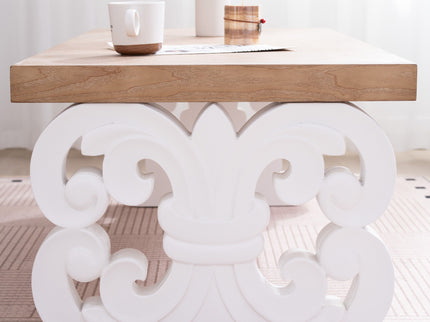 Ornate Scroll Base Coffee Table