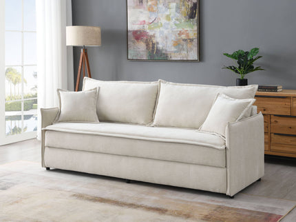 Elisea - Sleeper Sectional Sofa With 2 Toss Pillows - Beige