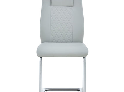 Modern Dining Chairs With Padded Seat, Metal Legs