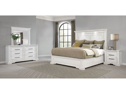 Bedroom Set With LED Lighting And Carved Moldings