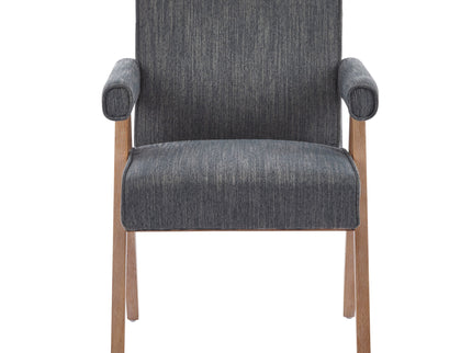 Contemporary Poppy Fabric Dining Armchair With Rubberwood Legs