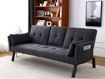 Sofa Bed With Foldable Design And Cup Holder