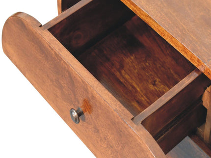 Large Chestnut Circular Bedside