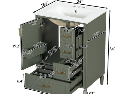 Traditional Bathroom Vanity Set With Soft Close Doors