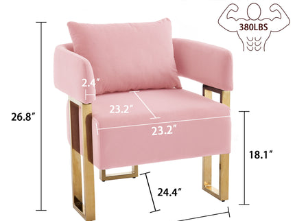 Modern Classic Design Decorative Chair Teddy Fleece Upholstered And Metal Foot