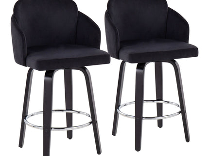 Dahlia - Contemporary Counter Stool Round Footrest (Set of 2)