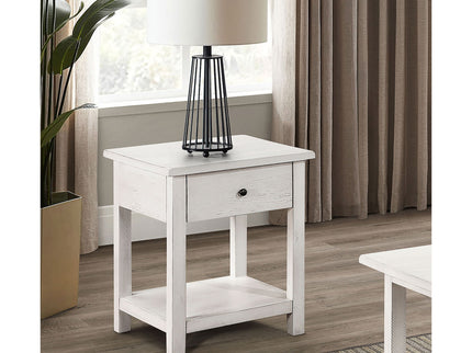 Castleton - 1 Drawer Wood End Table With Shelf