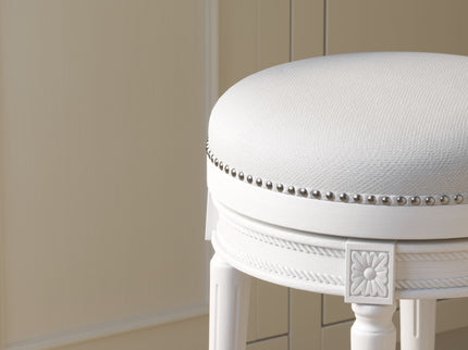 Rustic Elegance Backless Swivel Stool