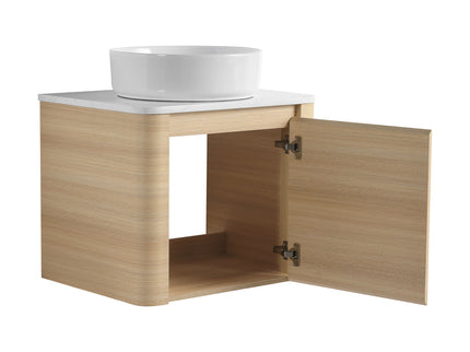 Mounted Bathroom Vanity With Art Sink & 2 Soft Close Doors