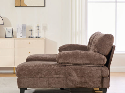 U-Shaped Sectional Sofa 103.5" Fabric Couch With Dual Chaise Lounges, Storage Pockets, Armrest Pillows
