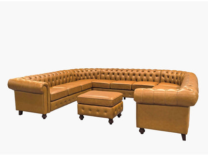 Chesterfield Vintage Style U - Shape Sectional