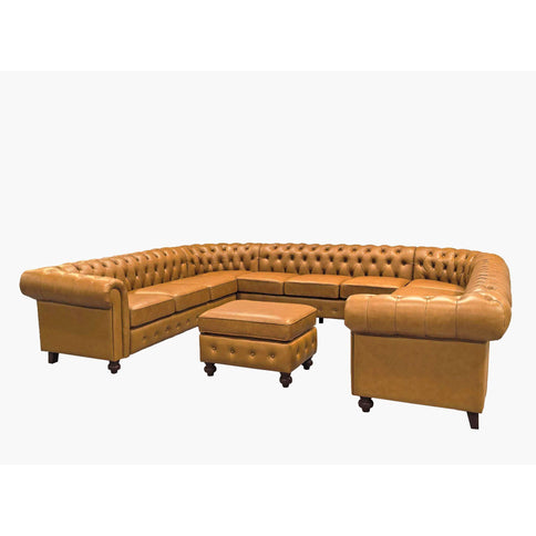 Chesterfield Vintage Style U - Shape Sectional