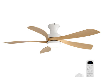 52" Ceiling Fan With 3 Color Dimmable LED Light, DC Reversible Motor, 6 Speed Settings